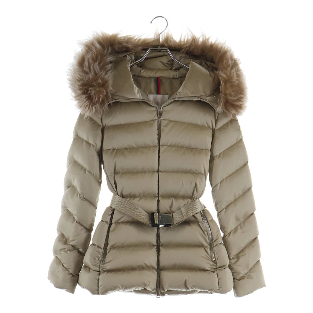 MONCLER(モンクレール) 24AW CUPIDONE GIUBBOTTO キュピドン ファー付き ジップアップ ナイロン ショート ダウンジャケット ベージュ #1 J20931A00177 レディース