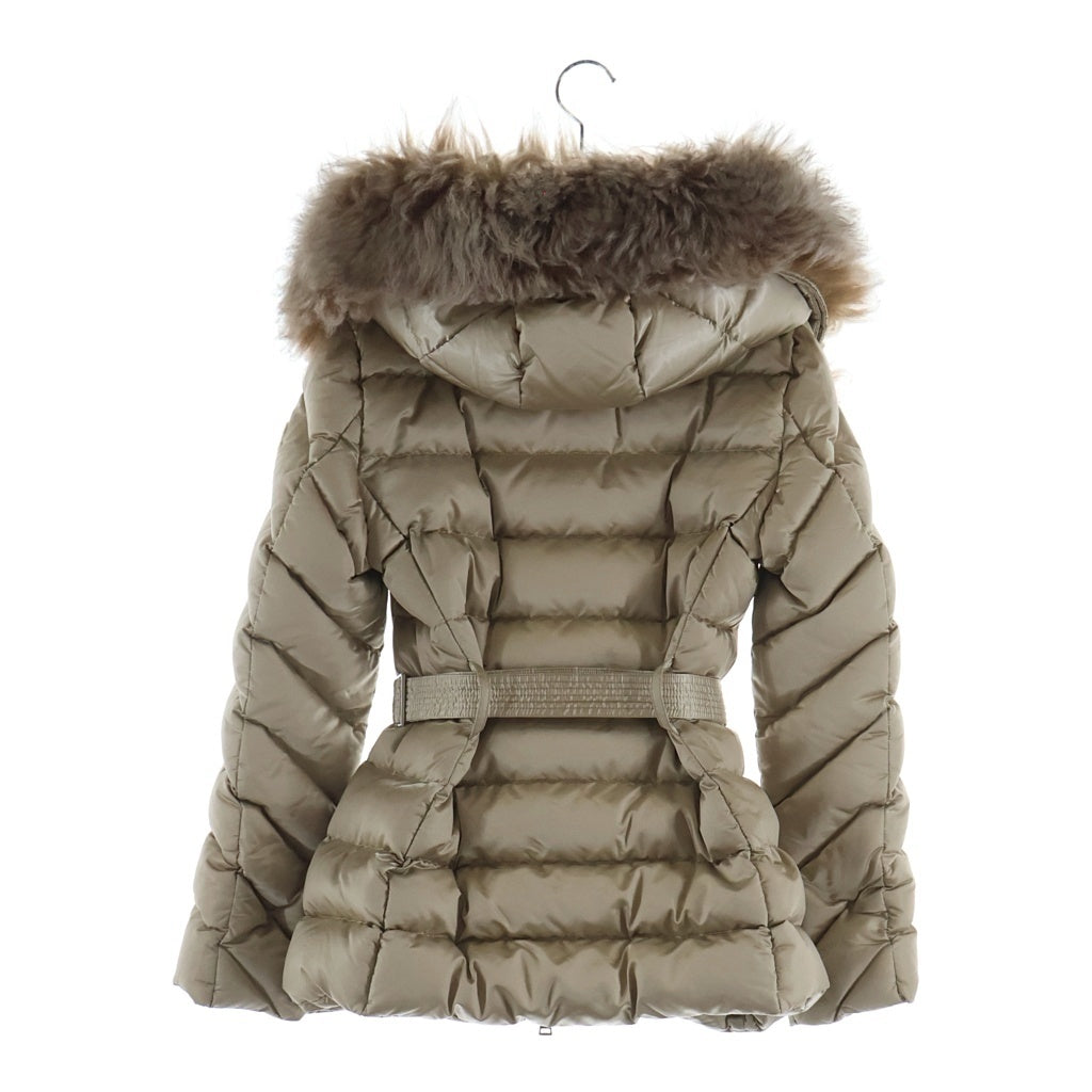 MONCLER(モンクレール) 24AW CUPIDONE GIUBBOTTO キュピドン ファー付き ジップアップ ナイロン ショート ダウンジャケット ベージュ #1 J20931A00177 レディース