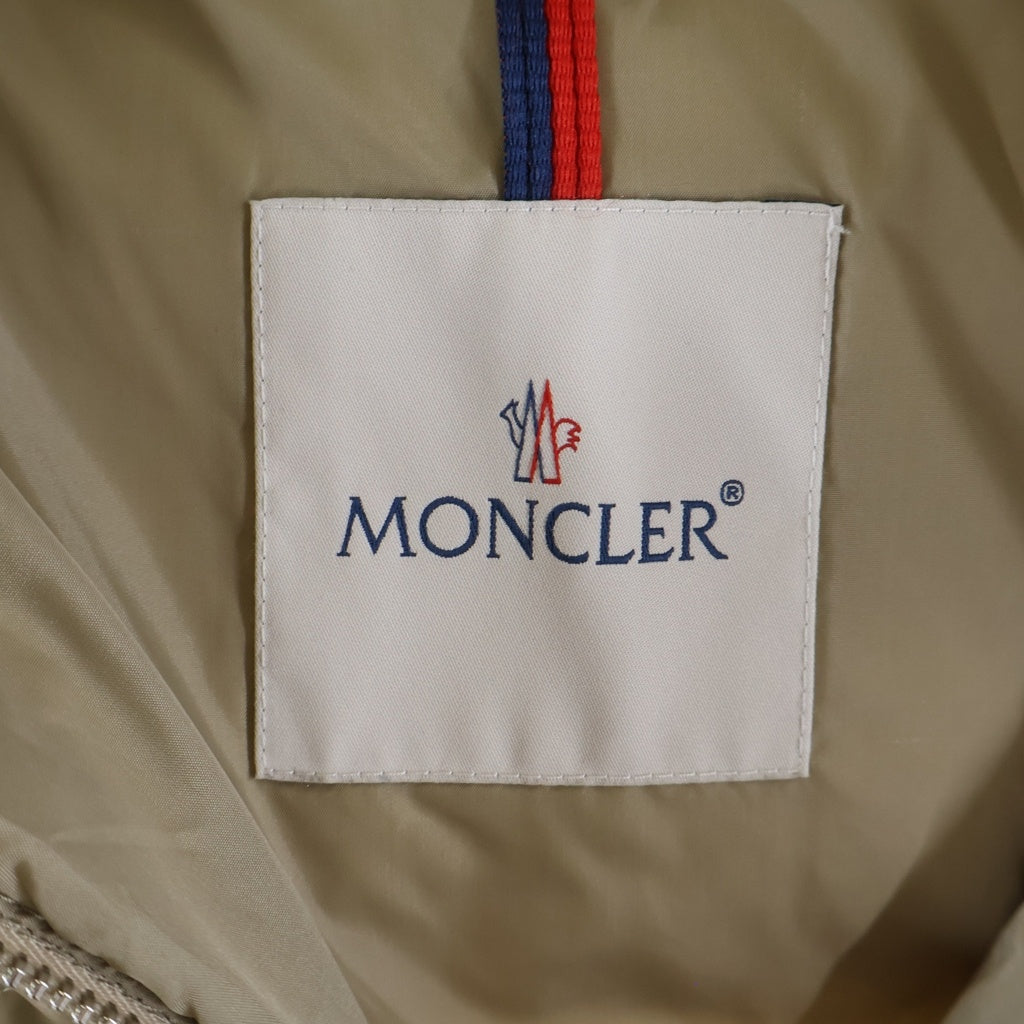 MONCLER(モンクレール) 24AW CUPIDONE GIUBBOTTO キュピドン ファー付き ジップアップ ナイロン ショート ダウンジャケット ベージュ #1 J20931A00177 レディース