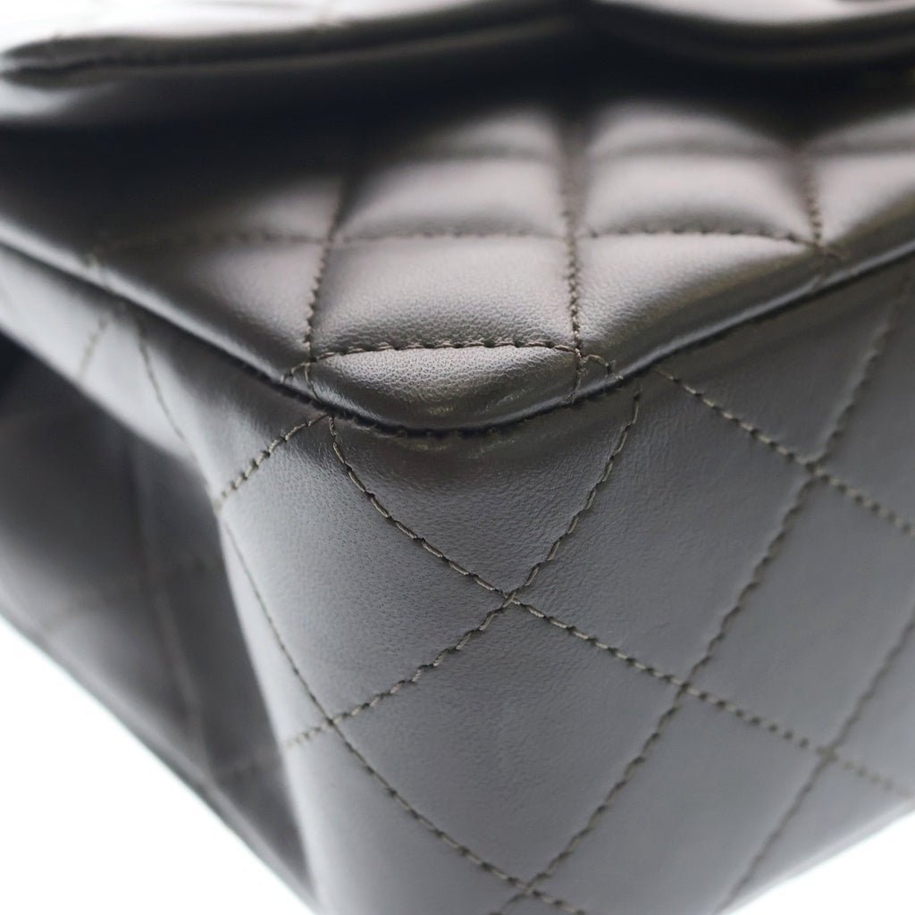CHANEL(シャネル) マトラッセ20 トップハンドル シングルフラップ シングルチェーン ラムスキン ゴールド金具 チェーンショルダーバッグ プレート ブラウン AS2431 レディース