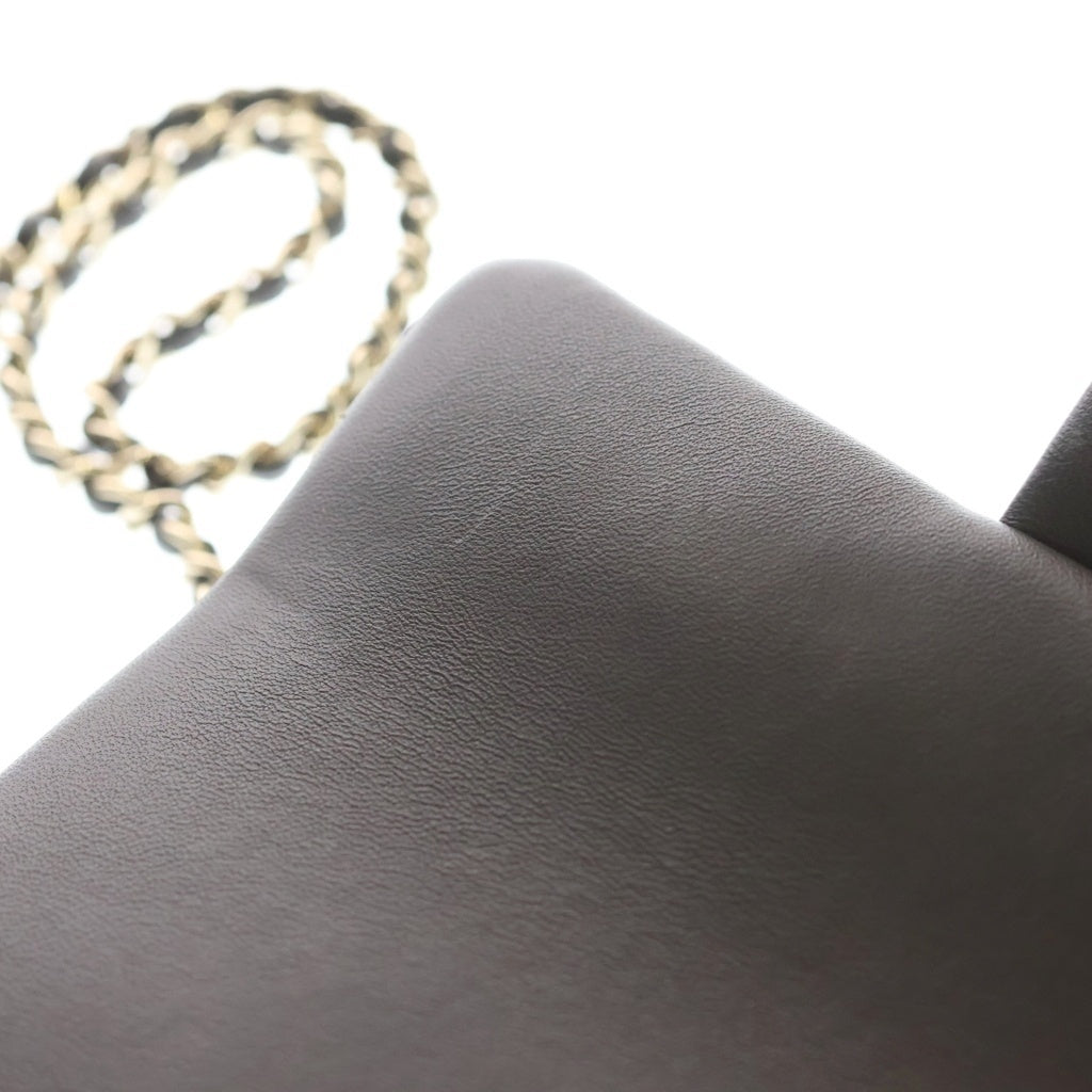 CHANEL(シャネル) マトラッセ20 トップハンドル シングルフラップ シングルチェーン ラムスキン ゴールド金具 チェーンショルダーバッグ プレート ブラウン AS2431 レディース