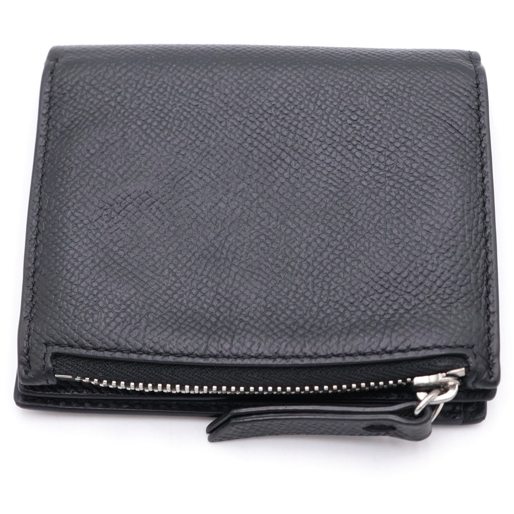 Maison Martin Margiela(メゾンマルタンマルジェラ) 4ステッチ フリップフラップウォレット 二つ折り財布 四つタグ レザー ブラック SA1UI0020