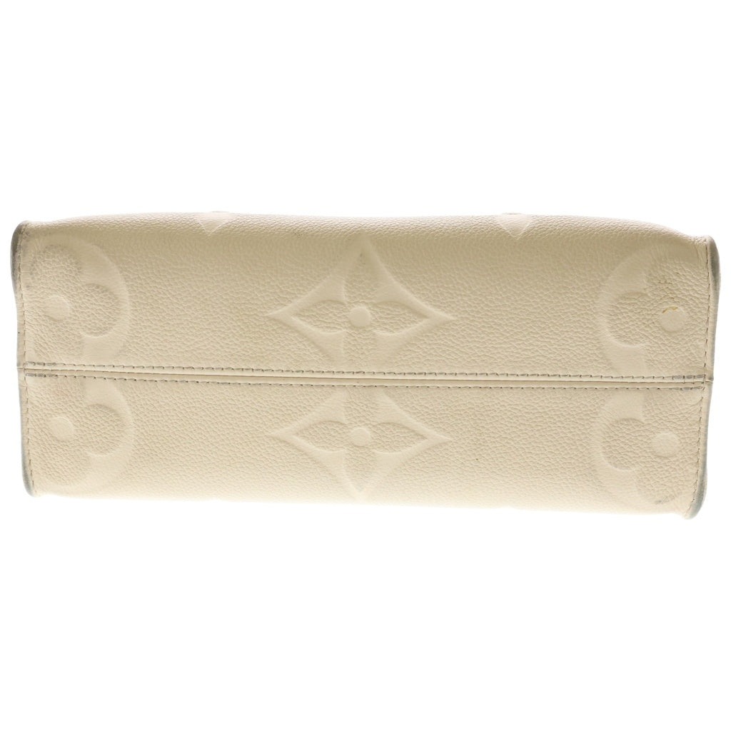 LOUIS VUITTON(ルイヴィトン) モノグラム・アンプラント オンザゴーPM クレーム 2WAYハンドバッグ ショルダーバッグ アイボリー レザー M46569 ゴールド金具 レディース