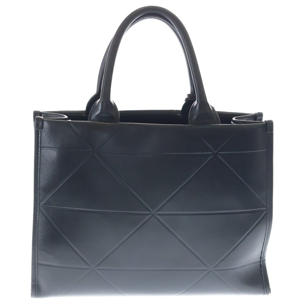 PRADA(プラダ) シンボル ステッチ スモール 2WAYハンドバッグ ショルダーバッグ ブラック レザー 1BA396 ゴールド金具 レディース