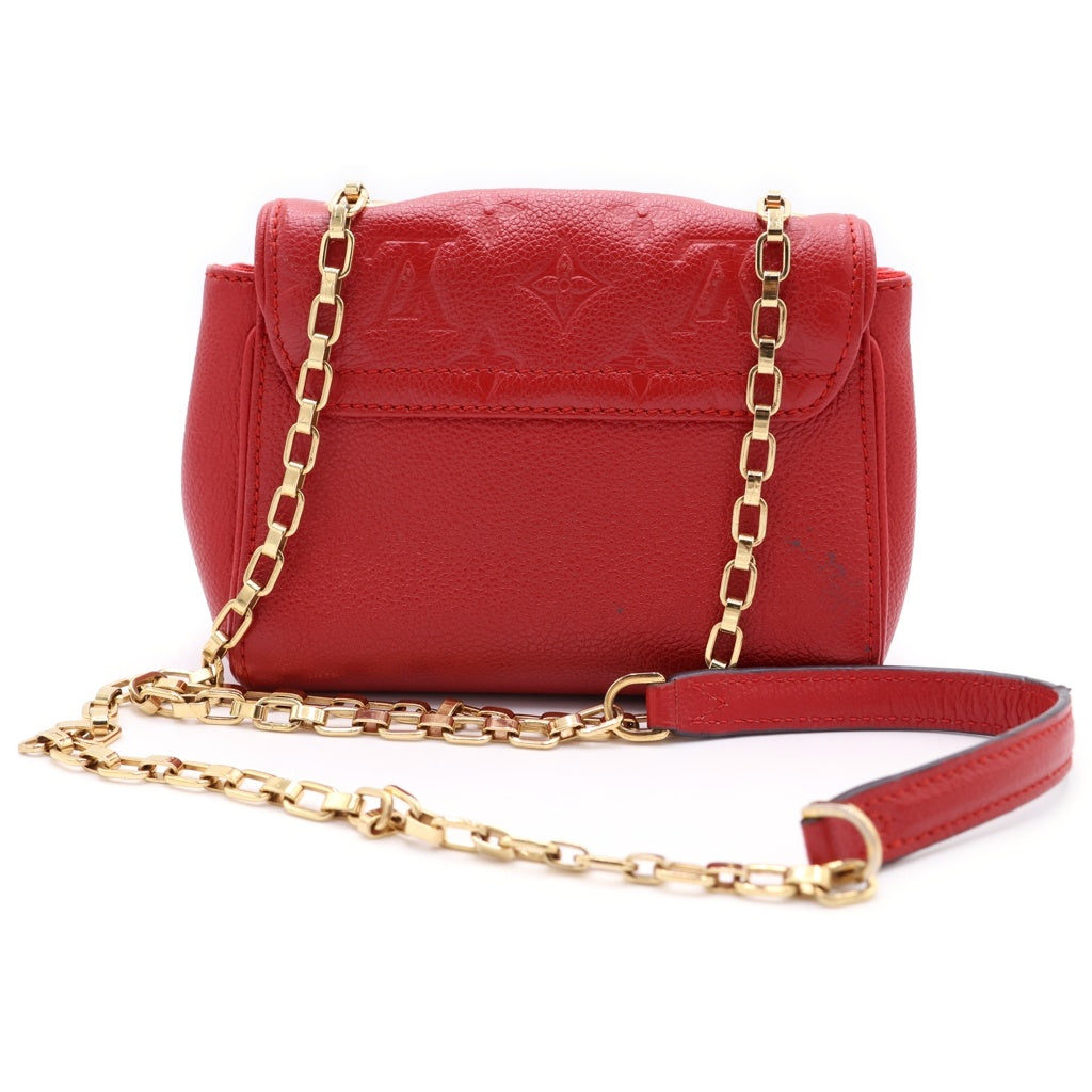 LOUIS VUITTON(ルイヴィトン) モノグラム・アンプラント サンジェルマンBB スリーズ チェーンショルダーバッグ ミニバッグ レッド レザー M94553 ゴールド金具 レディース