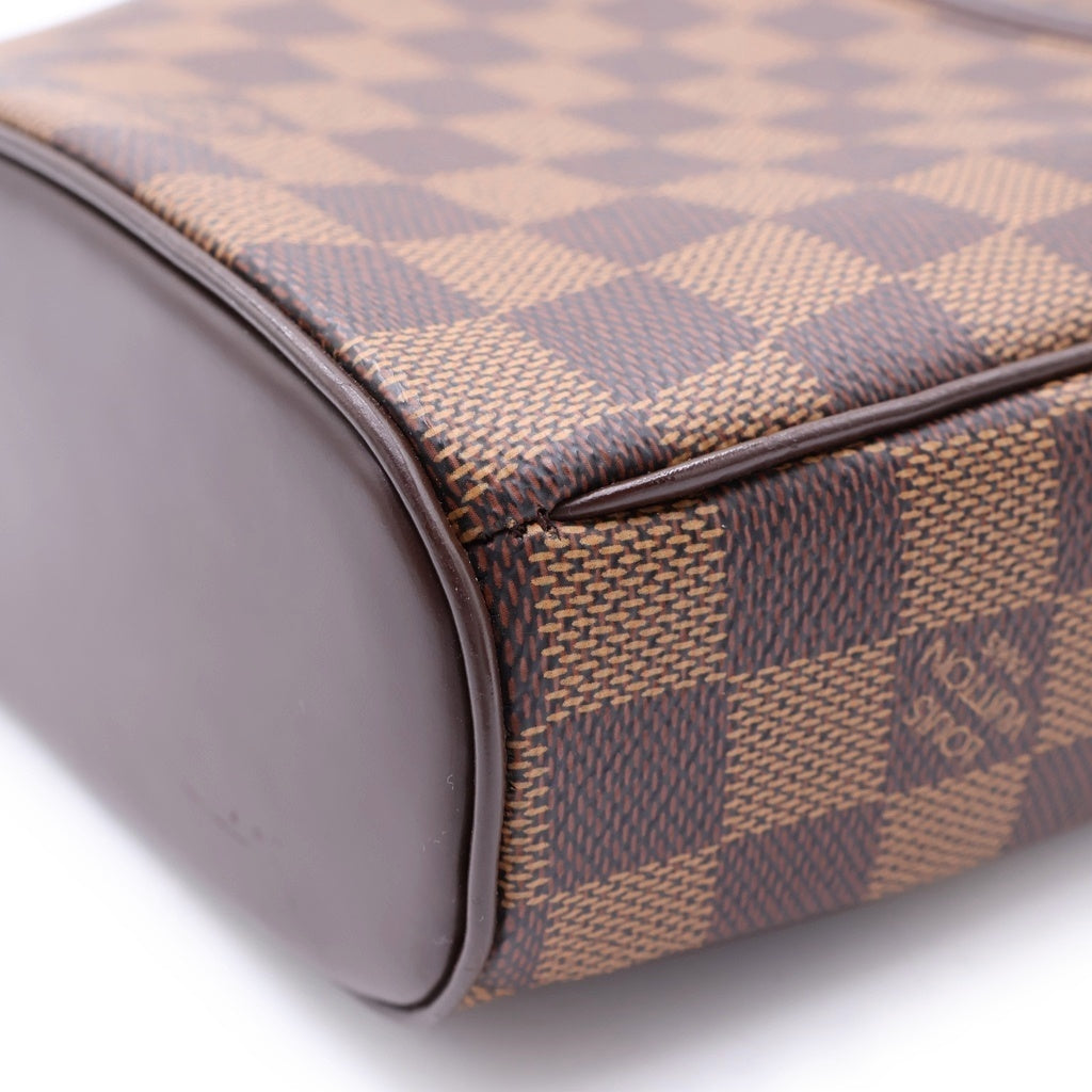 LOUIS VUITTON(ルイヴィトン) ダミエ イパネマPM ショルダーバッグ ブラウン レザー×PVC ゴールド金具 レディース