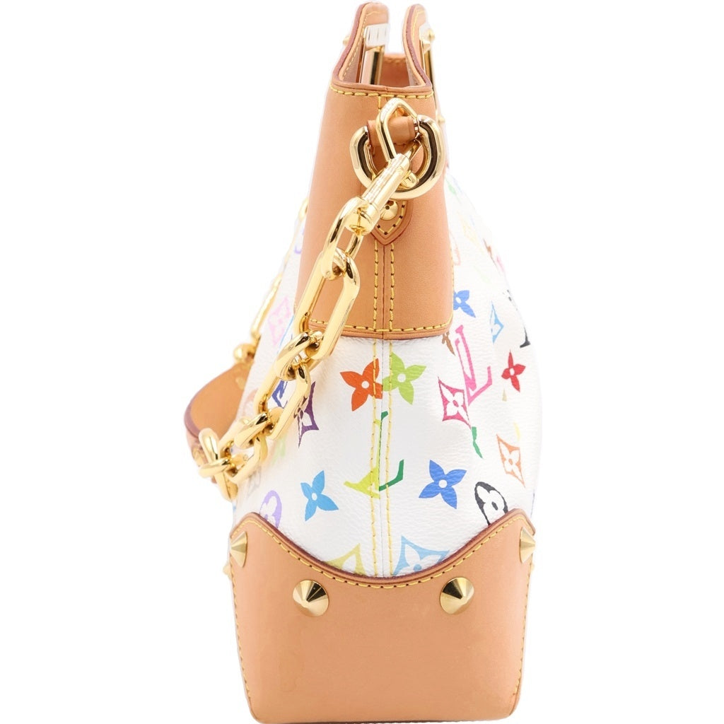LOUIS VUITTON(ルイヴィトン) モノグラムマルチカラー ジュディMM PVC レザー 2WAY ハンド チェーンショルダーバッグ ゴールド金具 ホワイト/マルチ M40255 レディース