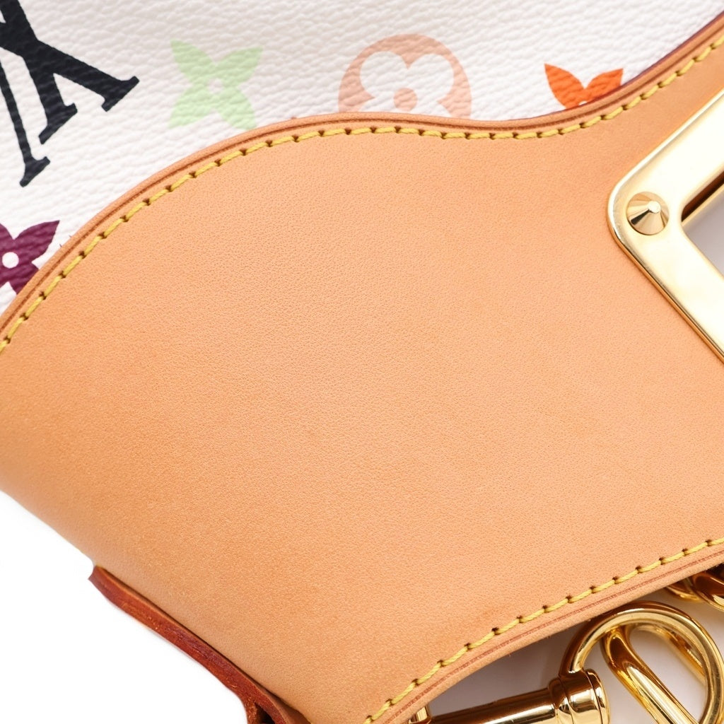 LOUIS VUITTON(ルイヴィトン) モノグラムマルチカラー ジュディMM PVC レザー 2WAY ハンド チェーンショルダーバッグ ゴールド金具 ホワイト/マルチ M40255 レディース