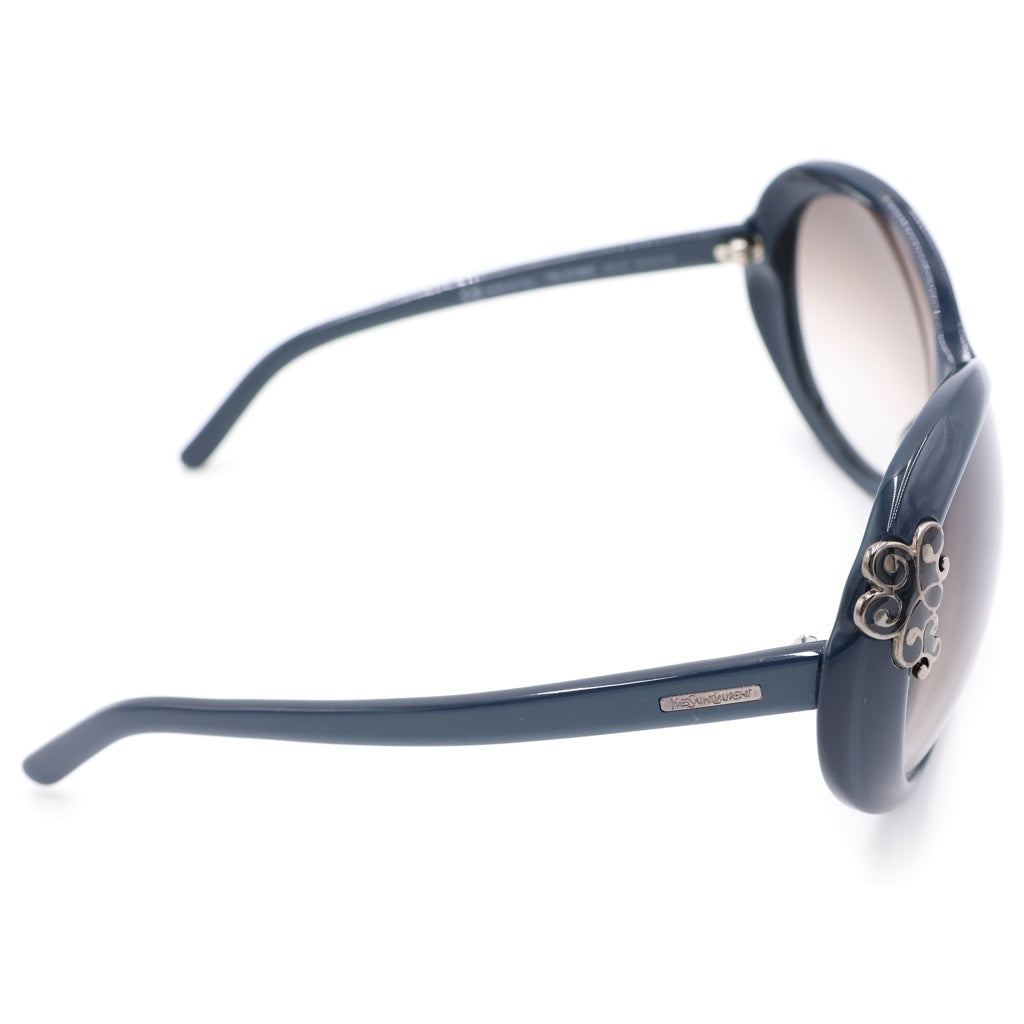 SAINT LAURENT PARIS(サンローランパリ) オーバルフレーム カラーレンズ サングラス メガネ 眼鏡 アイウェア ネイビー YSL6136/S レディース