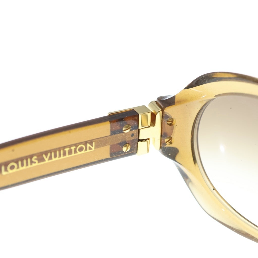 LOUIS VUITTON(ルイヴィトン) ラメ クリア オーバルフレーム カラーレンズ サングラス メガネ 眼鏡 アイウェア ブラウン Z0094E レディース