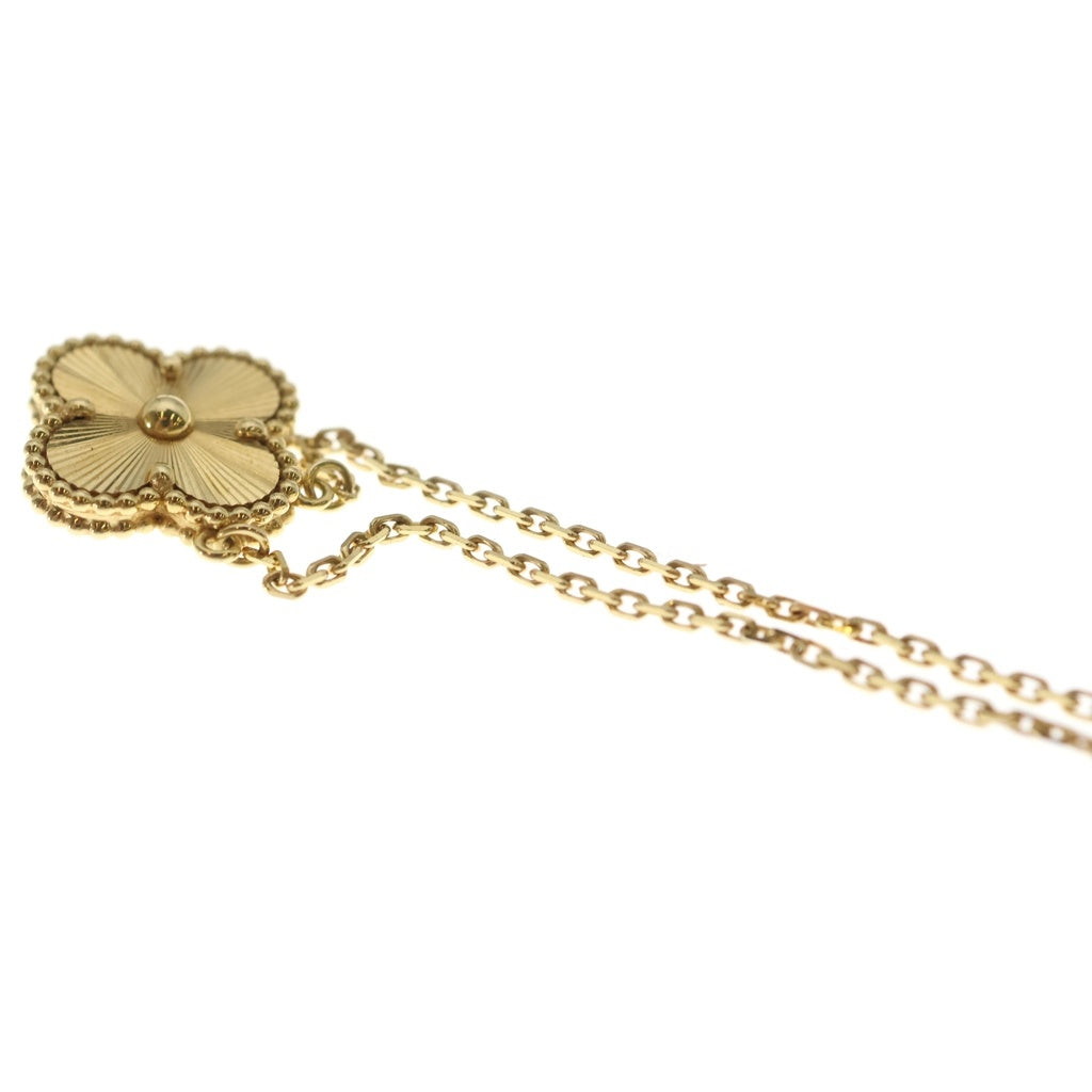 Van Cleef & Arpels(ヴァンクリーフアンドアーペル) ヴィンテージアルハンブラ ネックレス ペンダント ギョーシェ K18イエローゴールド ゴールド VCARP4KL00 レディース