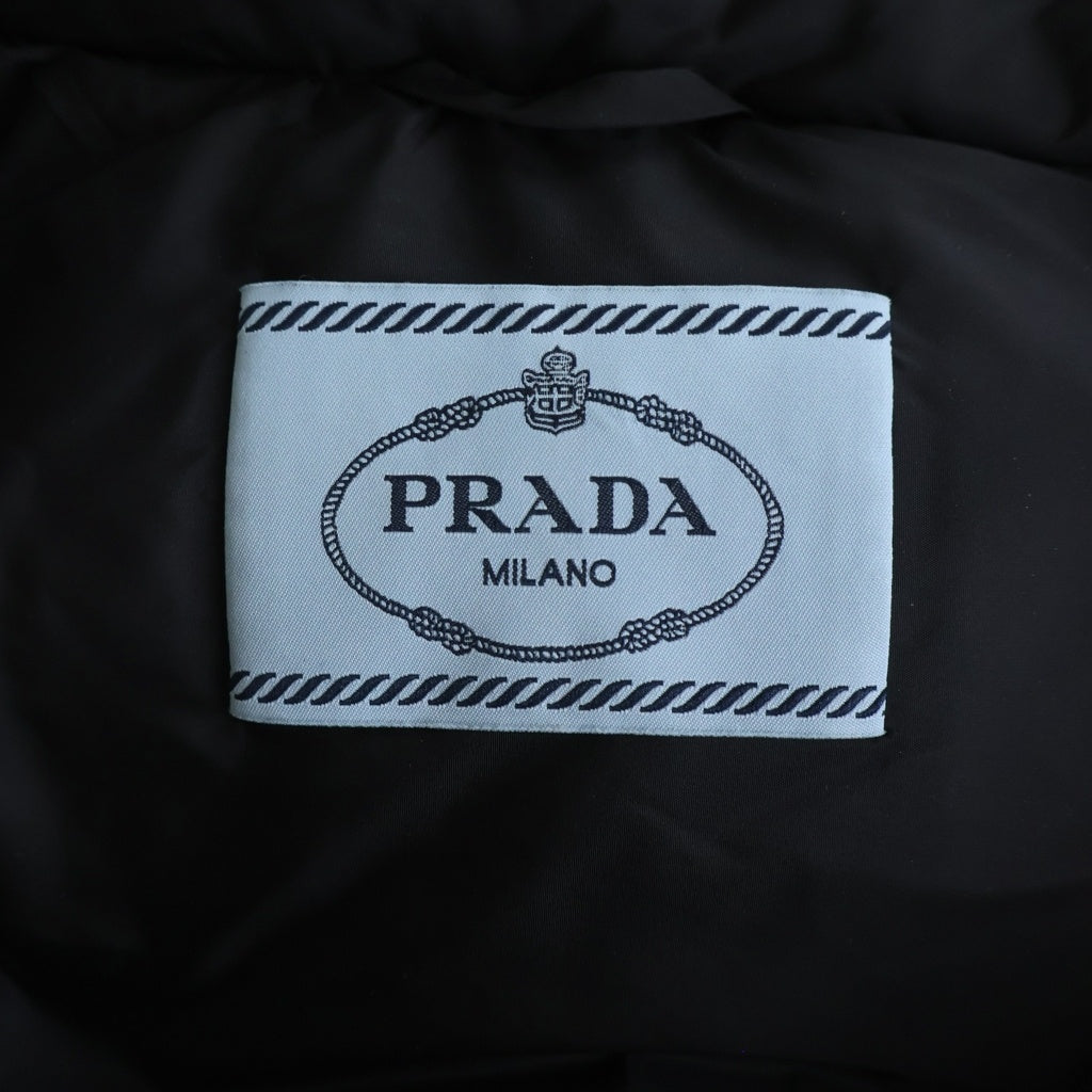 PRADA(プラダ) ノースリーブダウンジャケット ロングダウンベスト ジップアップ ナイロン ブラック 29Y116 レディース