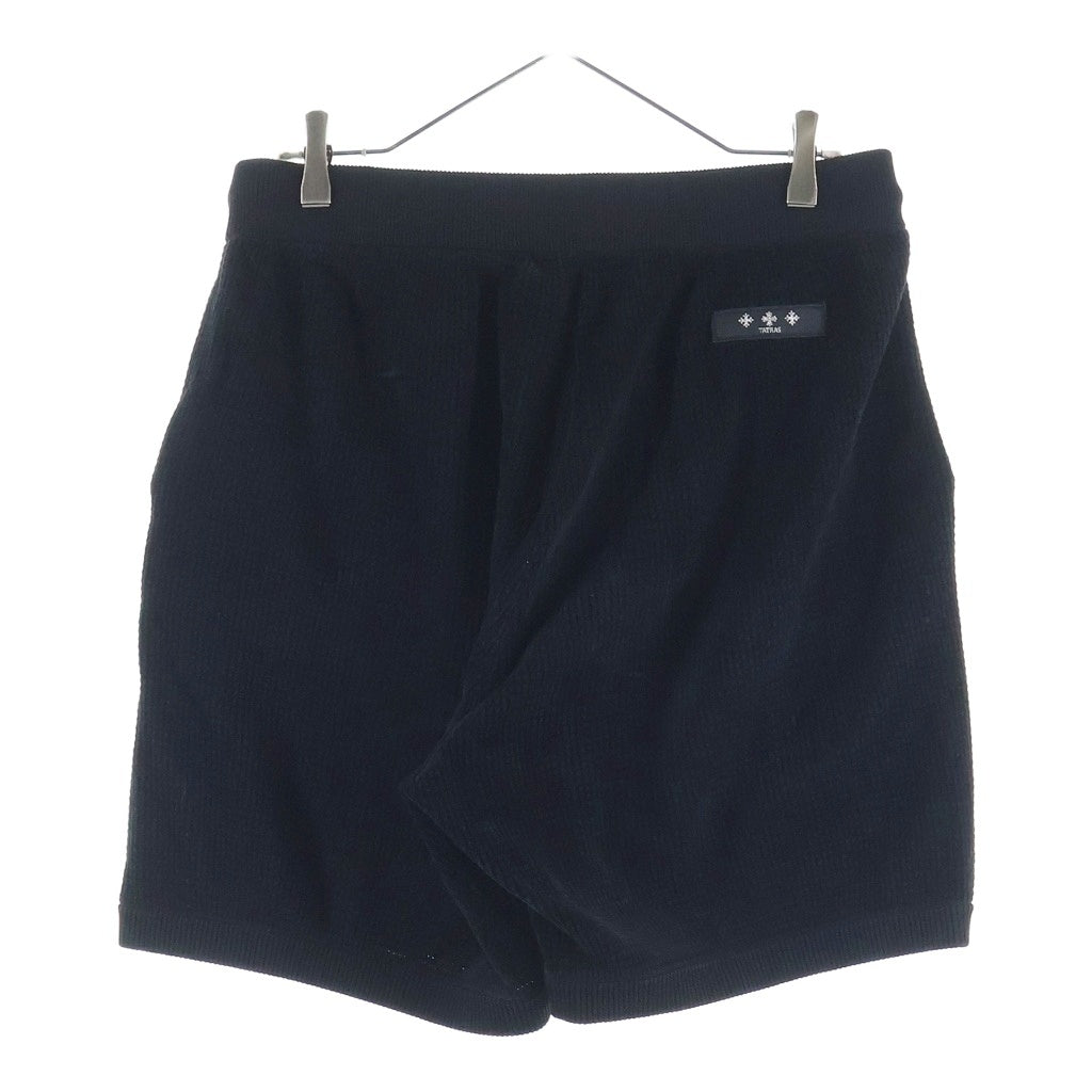 TATRAS(タトラス) パイル モノグラムロゴ ジップファスナー付き コットン ショートパンツ ショーツ #3 ブラック TRNAVA6