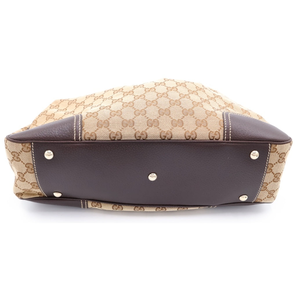 GUCCI(グッチ) プリンシー トートバッグ GGキャンバス シェリーライン キャンバス レザー ブラウン 163805 レディース