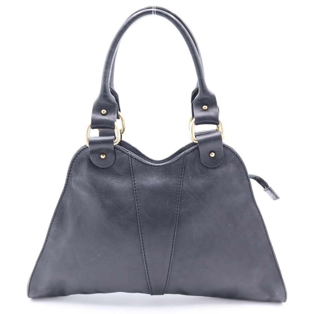 FENDI(フェンディ) ハンドバッグ ディアボロ ブラック レザー 8BR254 ゴールド金具 レディース