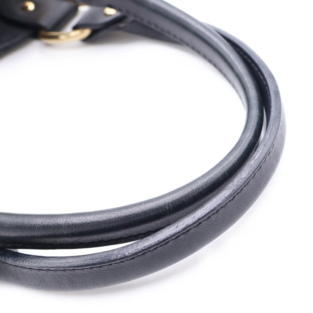 FENDI(フェンディ) ハンドバッグ ディアボロ ブラック レザー 8BR254 ゴールド金具 レディース