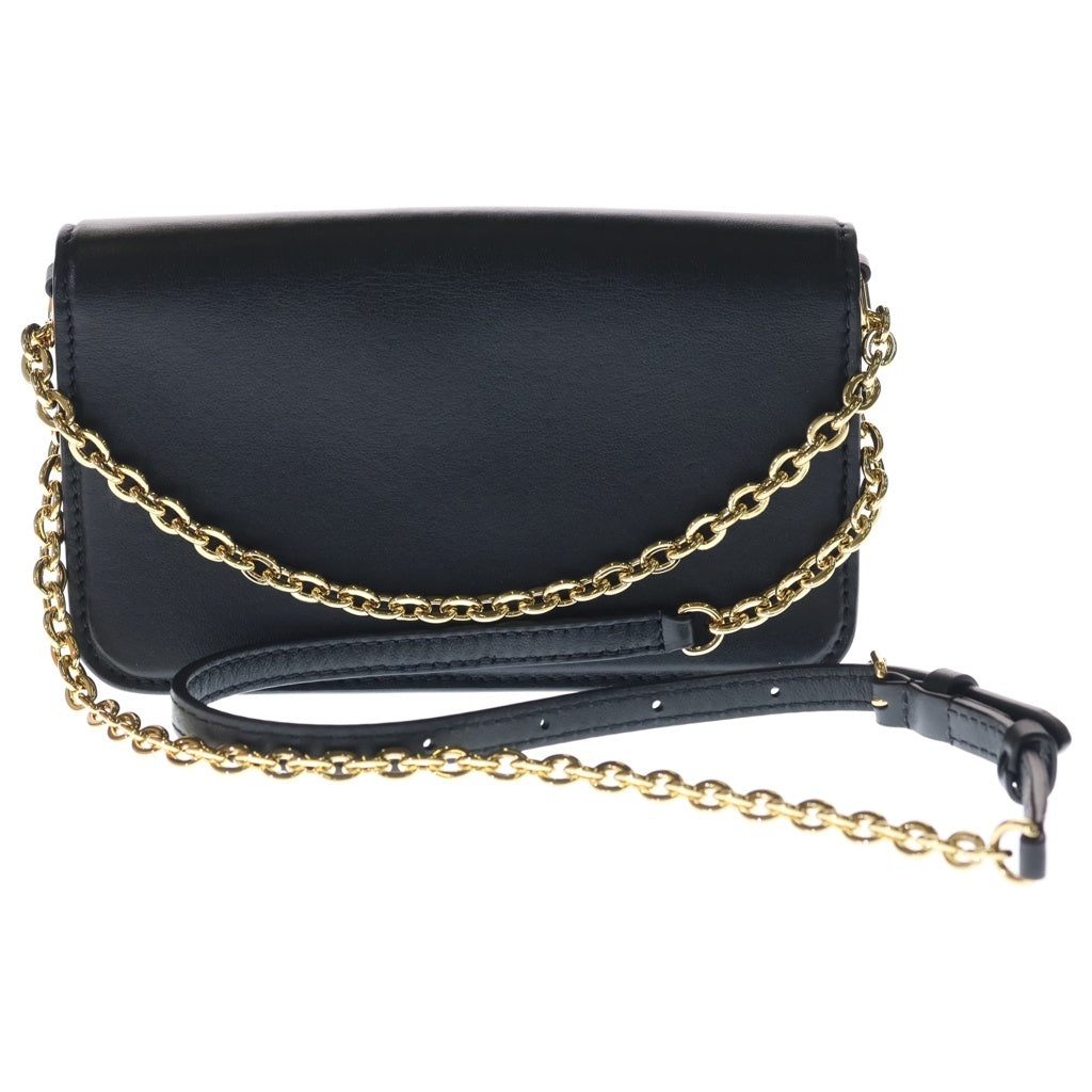 LOUIS VUITTON(ルイヴィトン) チェーン・LVブルーム チェーンショルダーバッグ ブラック レザー M14564 ゴールド金具 レディース