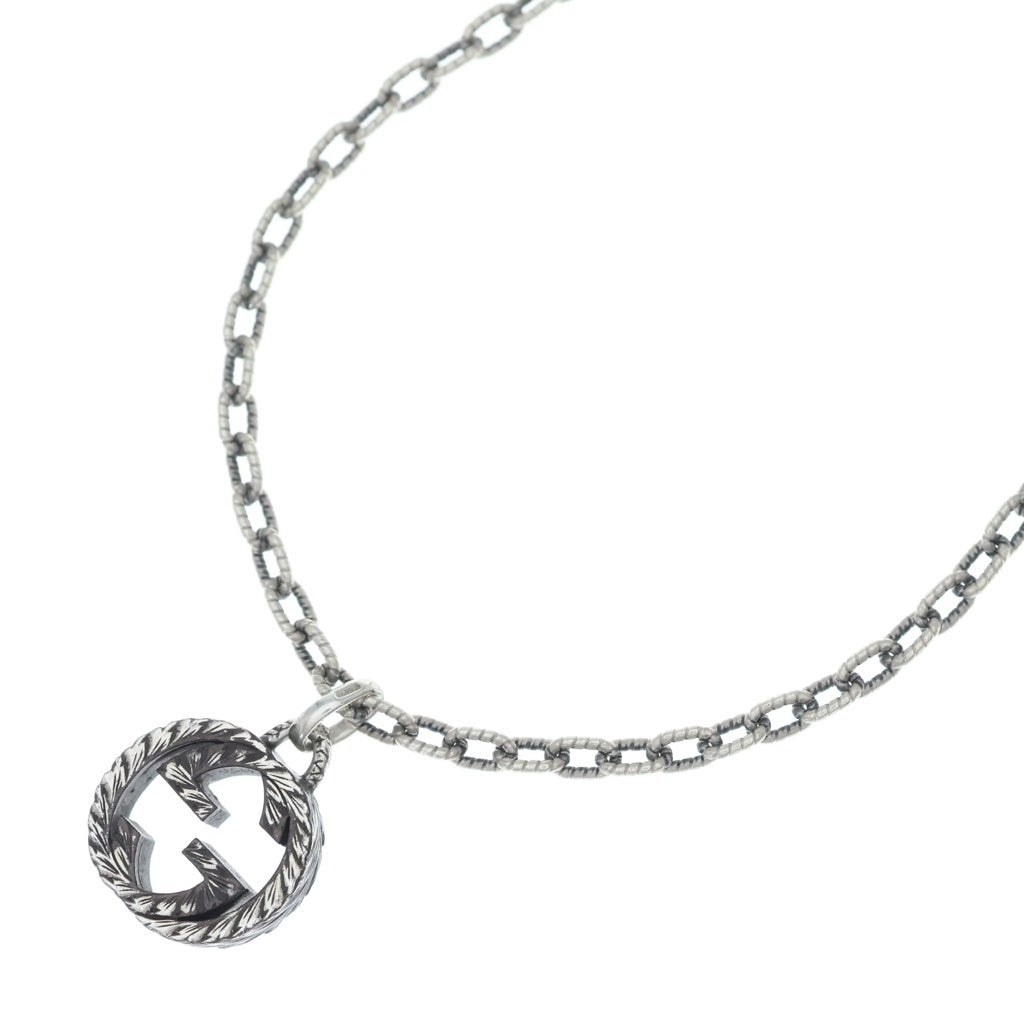 GUCCI(グッチ) インターロッキングG アラベスク ネックレス ペンダント チェーン シルバー SV925 レディース