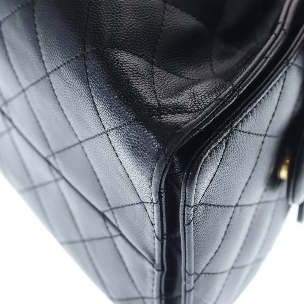 CHANEL(シャネル) シャネル25 スモール チェーンショルダーバッグ ブラック キャビアスキン AS5293 ゴールド金具 レディース