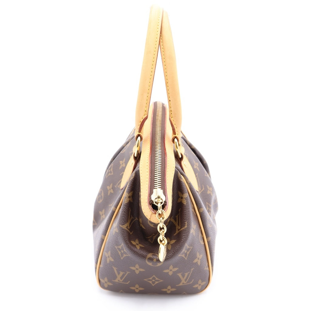 LOUIS VUITTON(ルイヴィトン) モノグラム ティヴォリPM ハンドバッグ PVC レザー ゴールド金具 ブラウン M40143 レディース