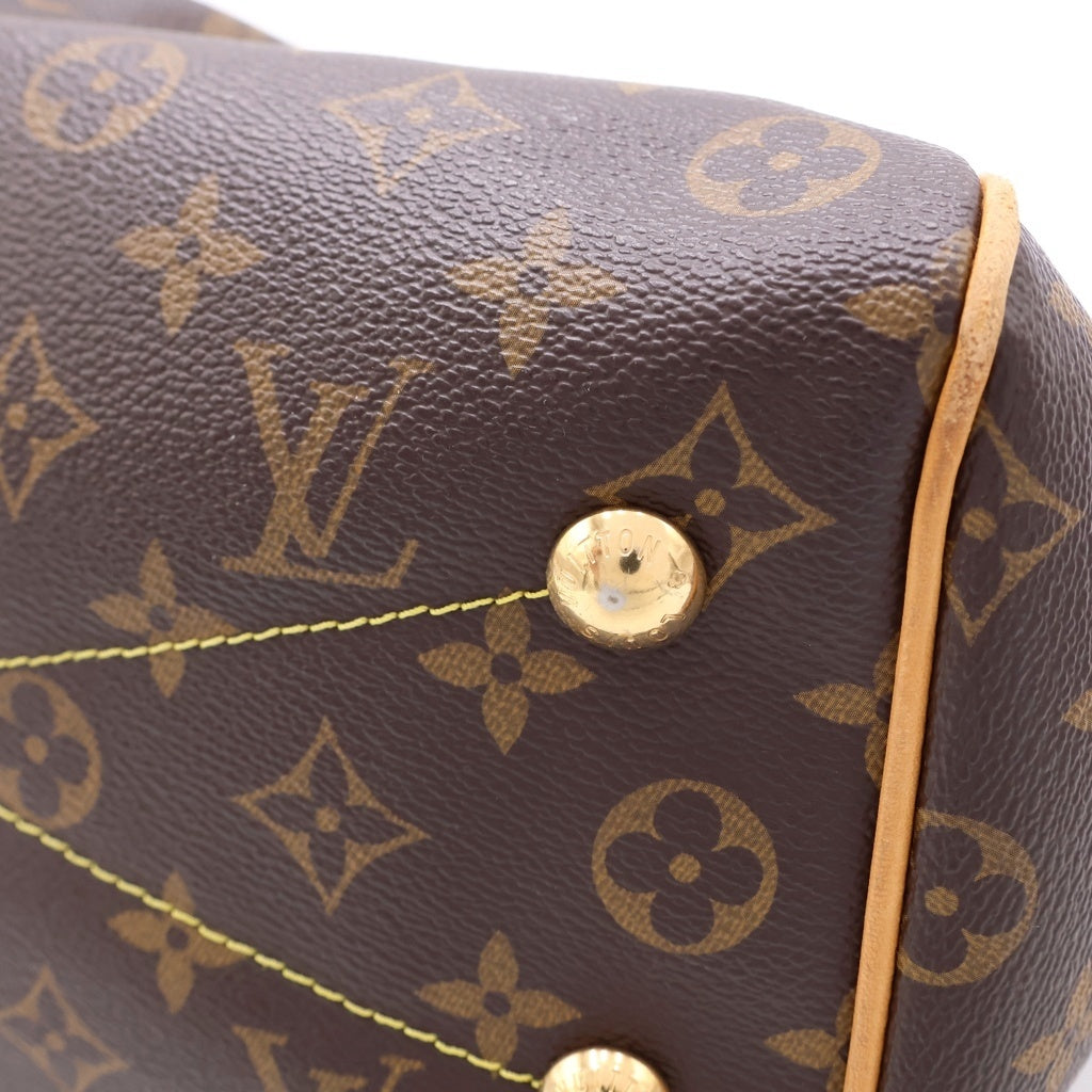 LOUIS VUITTON(ルイヴィトン) モノグラム ティヴォリPM ハンドバッグ PVC レザー ゴールド金具 ブラウン M40143 レディース
