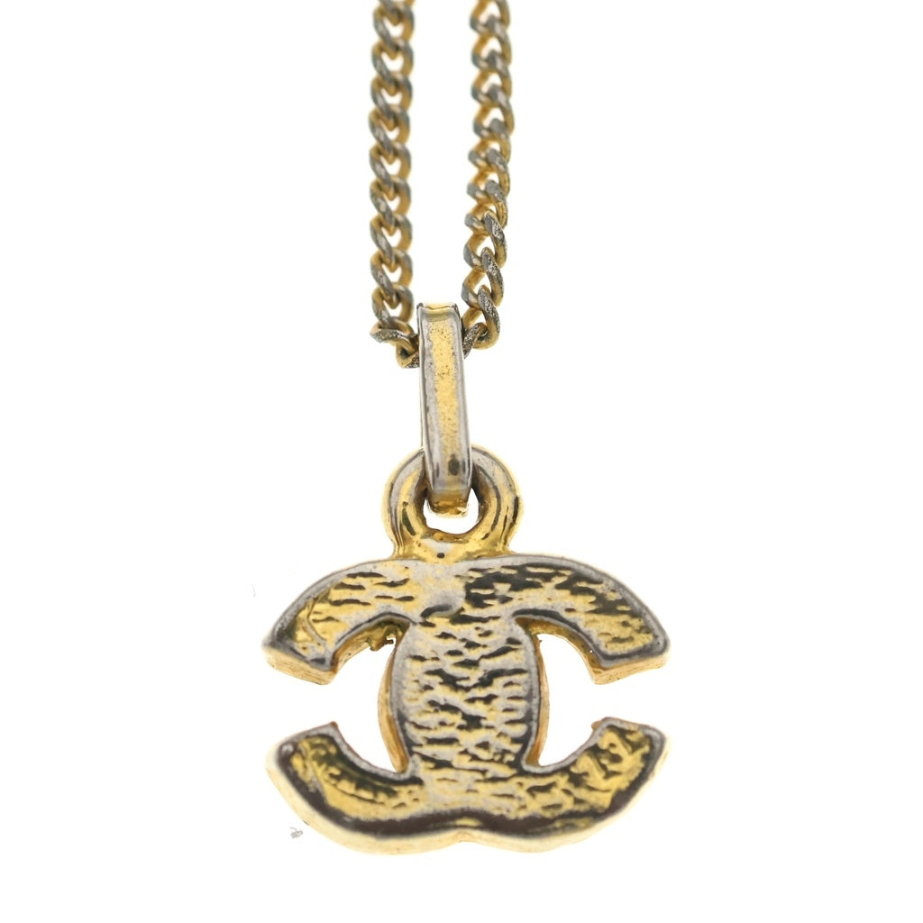 CHANEL(シャネル) ココマーク ラインストーン ネックレス ペンダント チェーン ゴールド