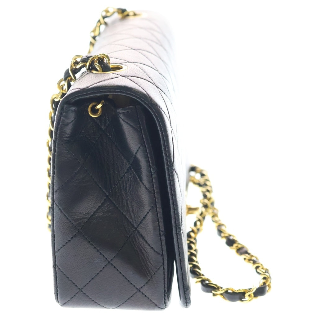 CHANEL(シャネル) マトラッセ23 フルフラップ ラムスキン レザー Sチェーン ショルダーバッグ ゴールド金具 ブラック A03568 1番台 レディース