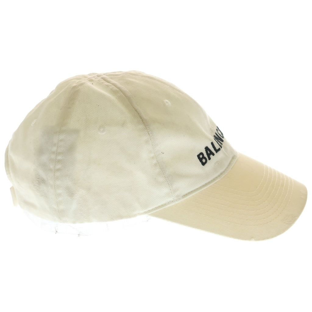 BALENCIAGA(バレンシアガ) グローインザダーク ロゴ コットン ベースボールキャップ 帽子 #L ホワイト 656463