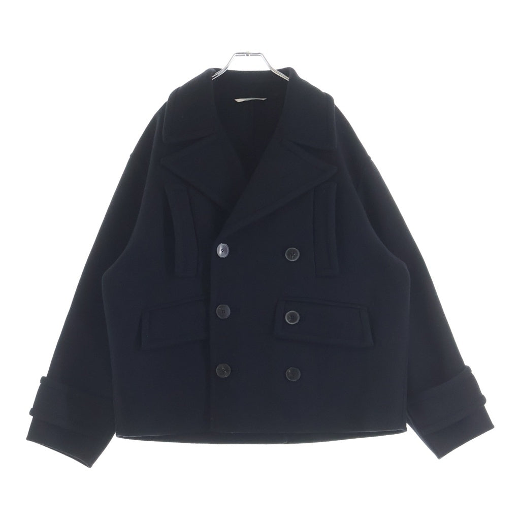 VALENTINO(ヴァレンティノ) 22AW ウール オーバーサイズ ピーコート ジャケット ブラック #44 WV0CJG807U3