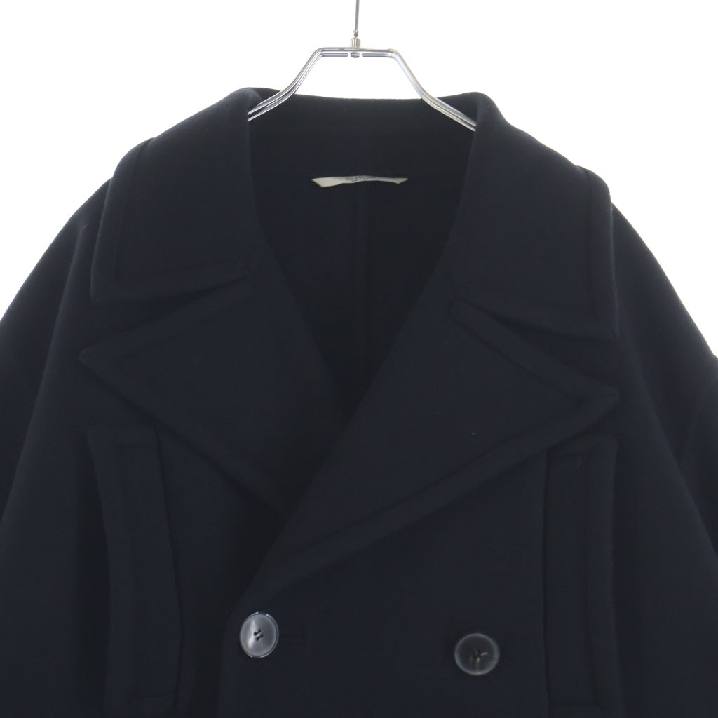 VALENTINO(ヴァレンティノ) 22AW ウール オーバーサイズ ピーコート ジャケット ブラック #44 WV0CJG807U3