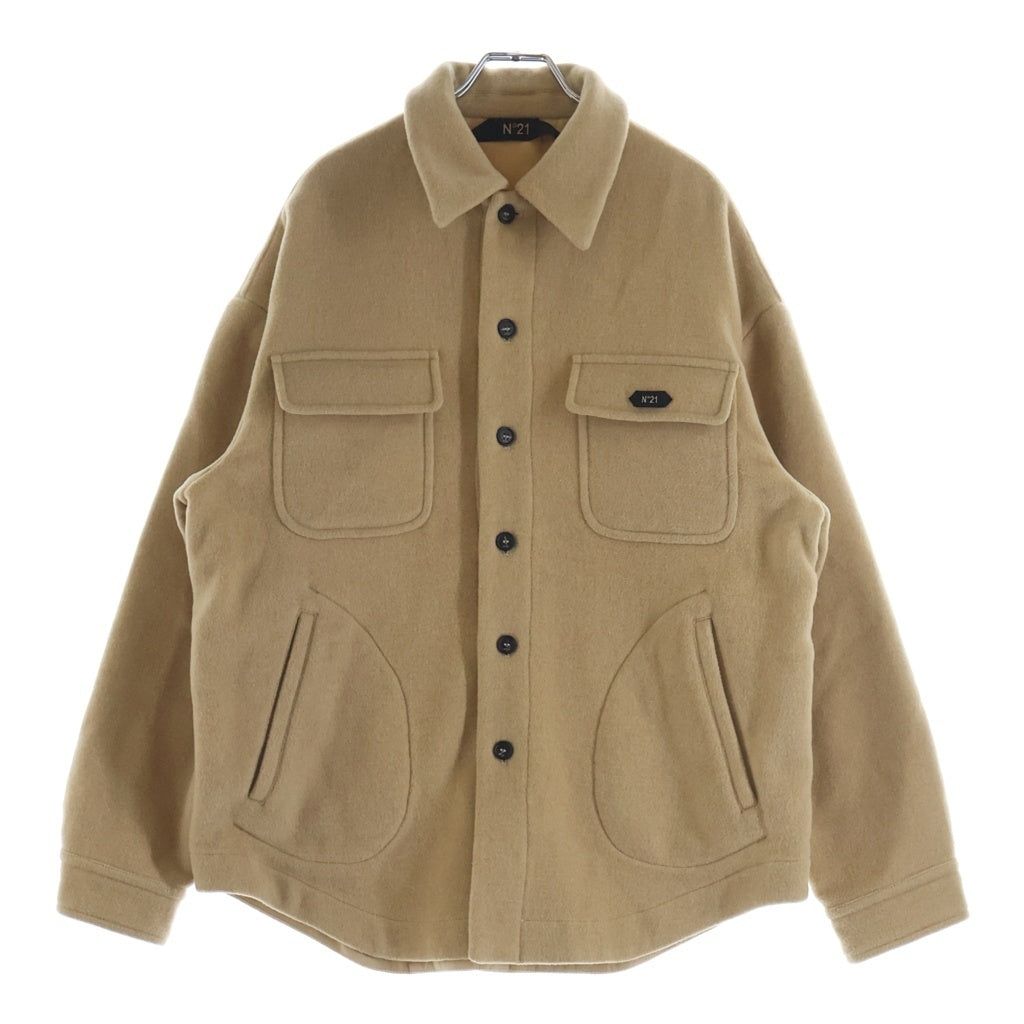 N21 numero ventuno(ヌメロ ヴェントゥーノ) ウール シャツジャケットコート アウター #S キャメル 25AU-0041-3062