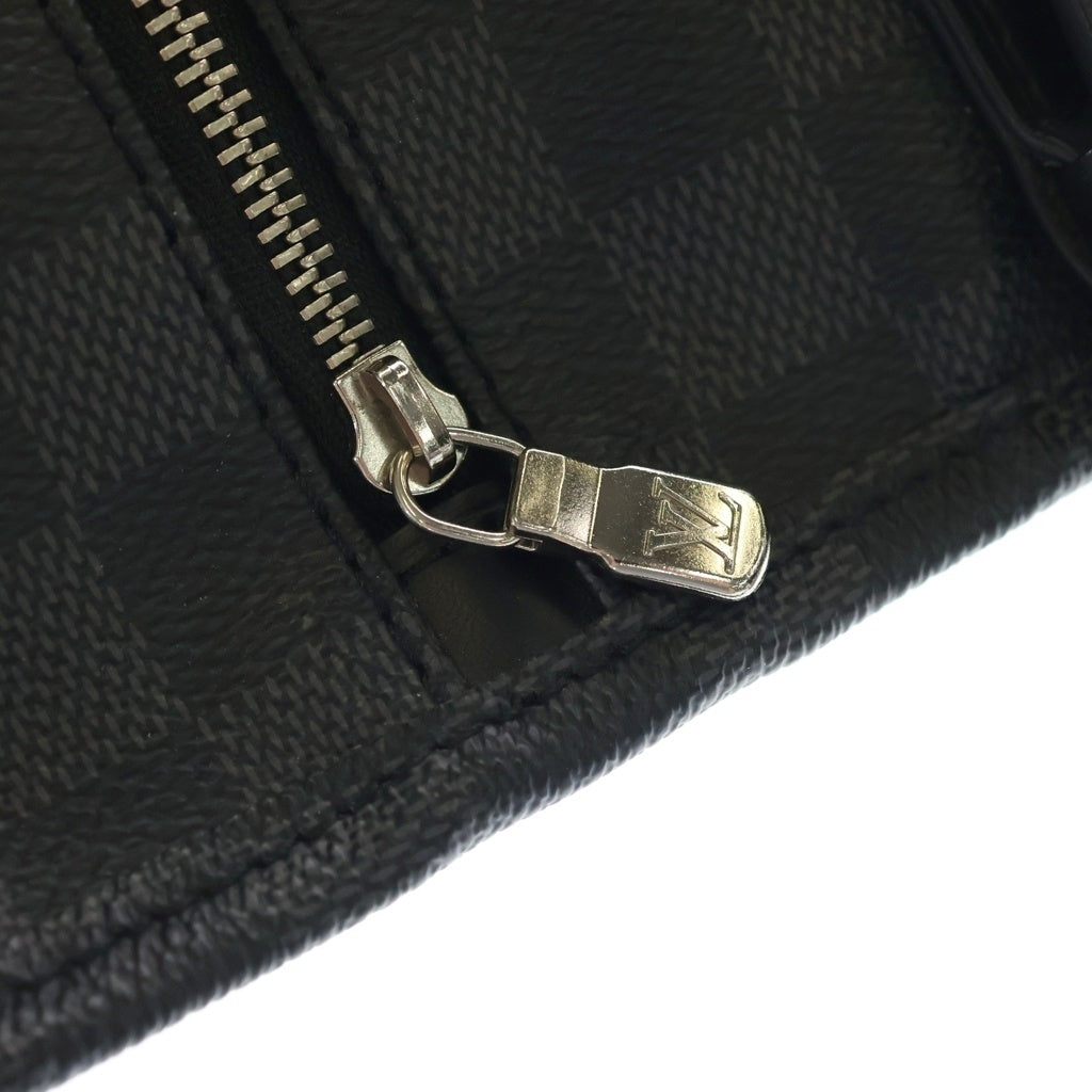 LOUIS VUITTON(ルイヴィトン) ダミエ グラフィット ウッス ア スーリエ PVC レザー シューズケース ブラック N40210
