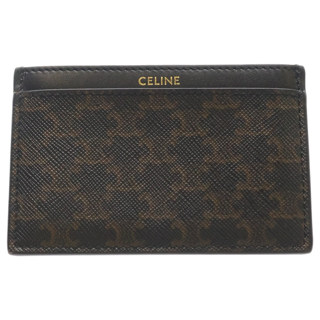 CELINE(セリーヌ) トリオンフ カードケース パスケース レザー ブラウン/ブラック 10B702BQ4.38NO レディース