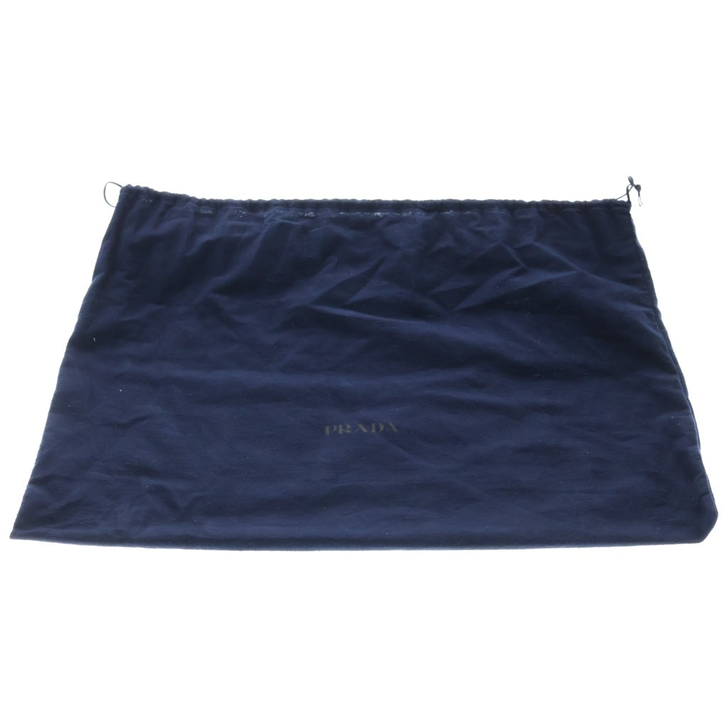 PRADA(プラダ) トートバッグ ハンドバッグ テスート ブラック ナイロン×レザー VA1001 シルバー金具 レディース
