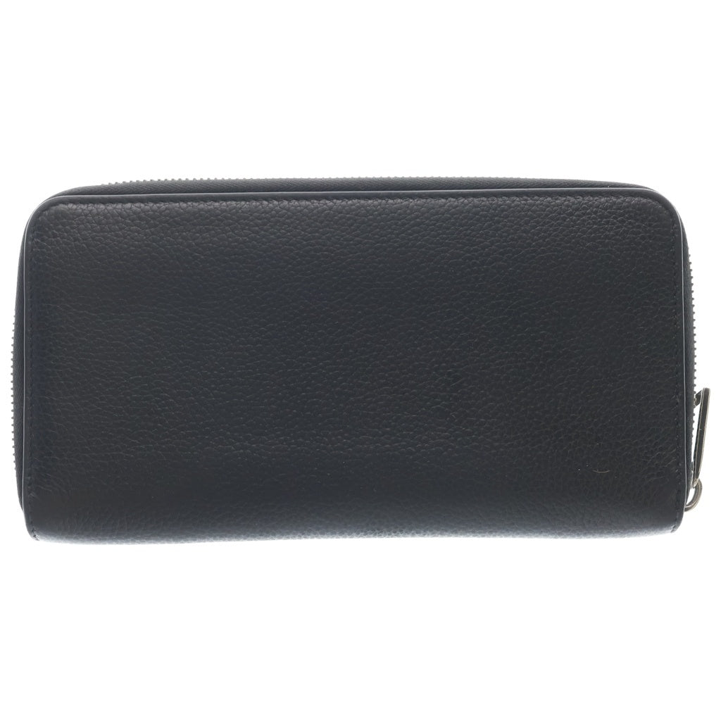 Christian Dior(クリスチャンディオール) CD ICON ロングジップウォレット 長財布 カードケース ブラック カーフスキン 2ESBC252CDI シルバー金具 レディース