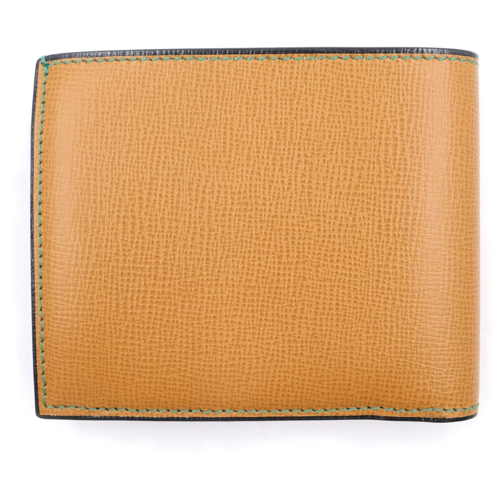 Valextra(ヴァレクストラ) Wallet 4Cc With Coin Holder レザーウォレット 二つ折り財布 コインケース Vカット ブラウン SGNL0023044
