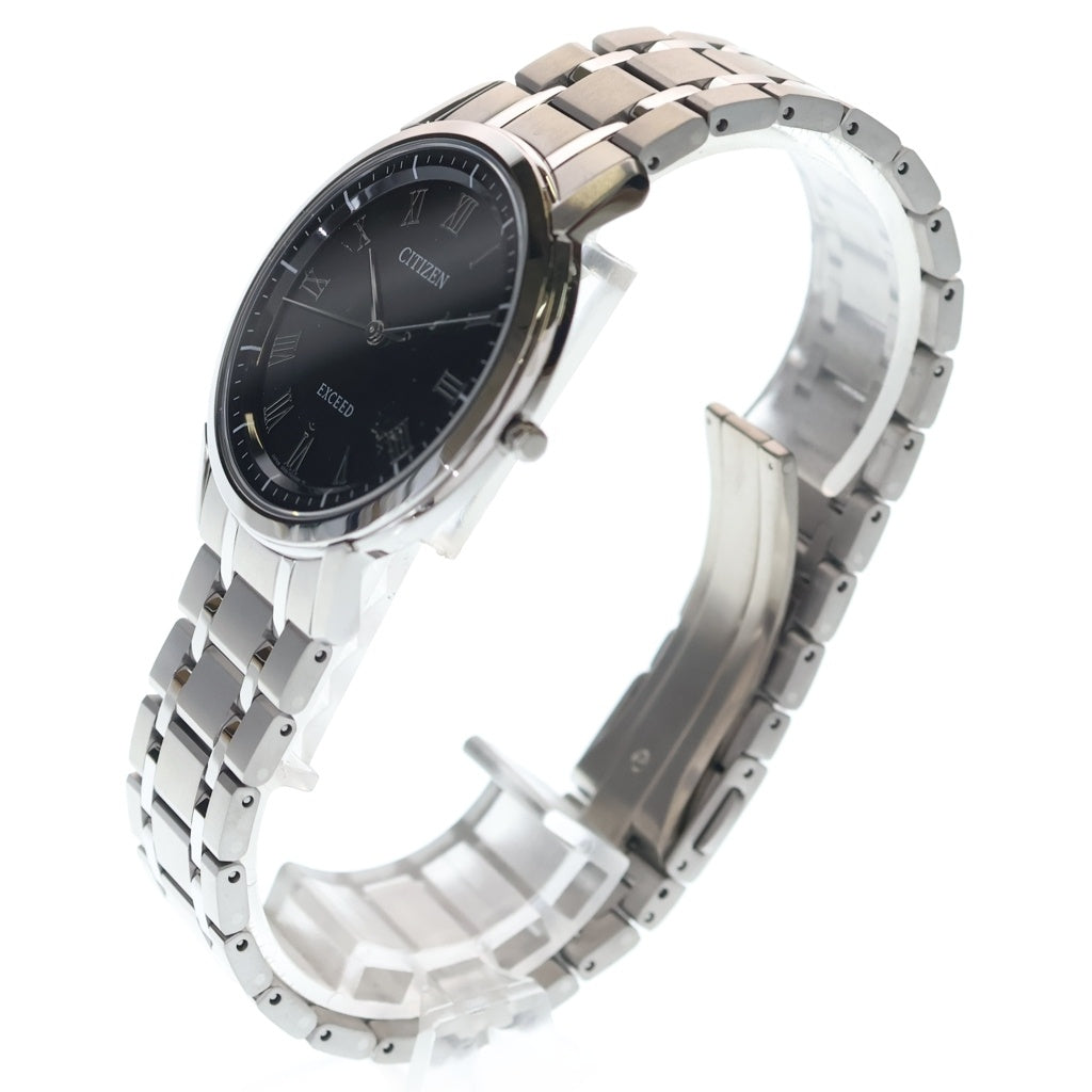 CITIZEN(シチズン) EXCEED エクシード エコドライブ 腕時計 黒文字盤 ソーラー シルバー AR4000-63E