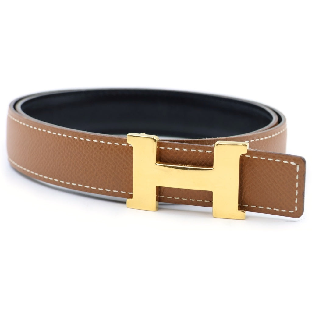 HERMES(エルメス) コンスタンス Hベルト ボックスカーフ レザー ゴールド金具 ブラック □A刻印 レディース
