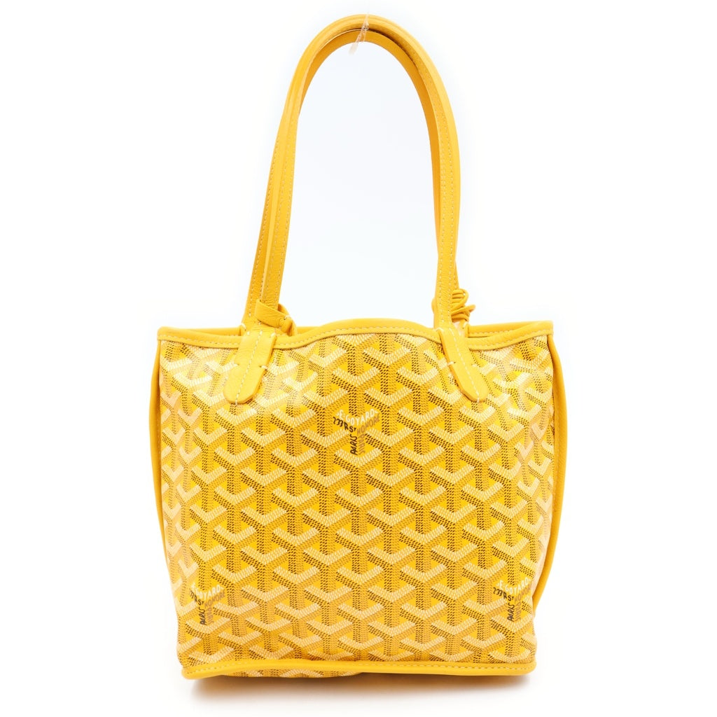 GOYARD(ゴヤール) アンジュ ミニ トート ハンドバッグ PVC レザー イエロー レディース