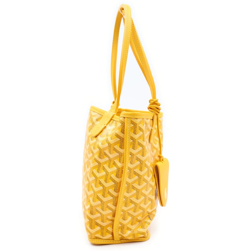 GOYARD(ゴヤール) アンジュ ミニ トート ハンドバッグ PVC レザー イエロー レディース