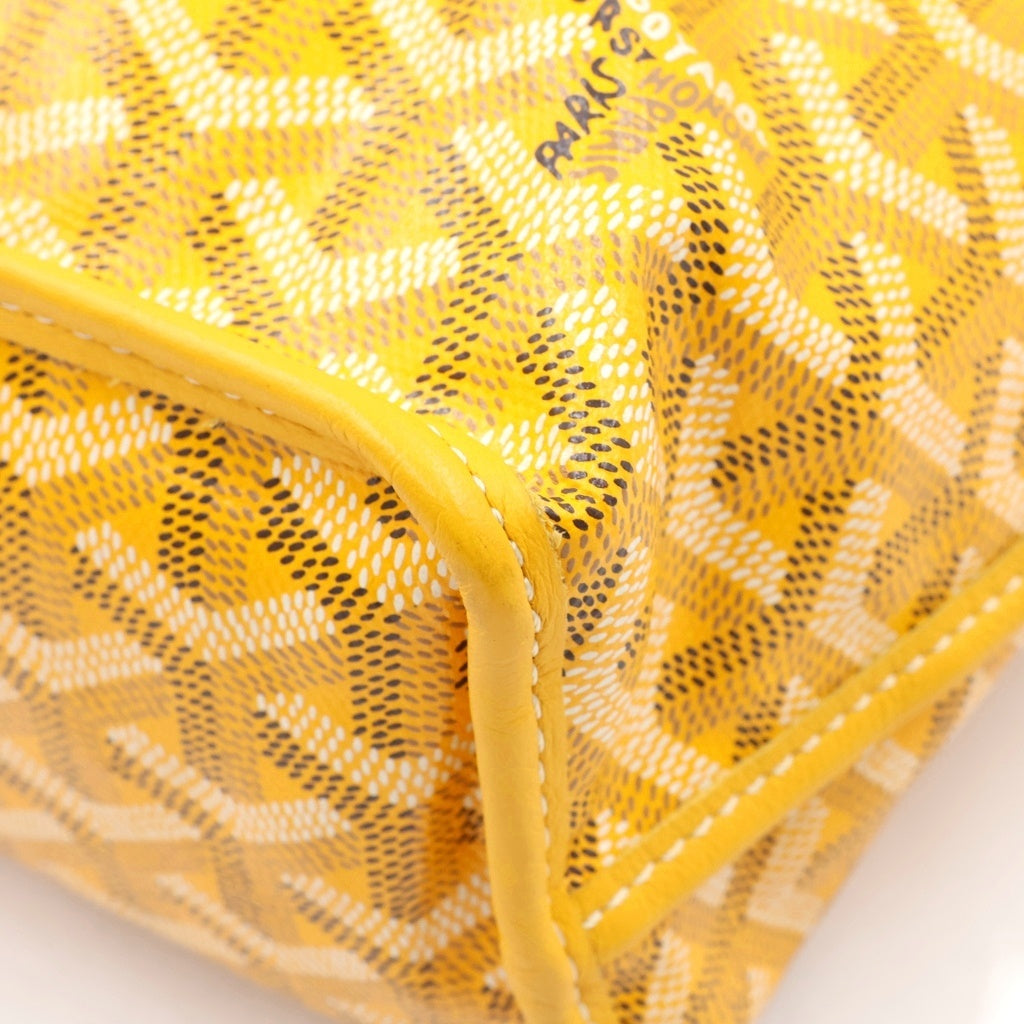GOYARD(ゴヤール) アンジュ ミニ トート ハンドバッグ PVC レザー イエロー レディース