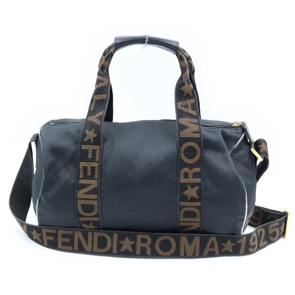 FENDI(フェンディ) ミニボストン 2WAYショルダーバック ナイロン ブラック レディース