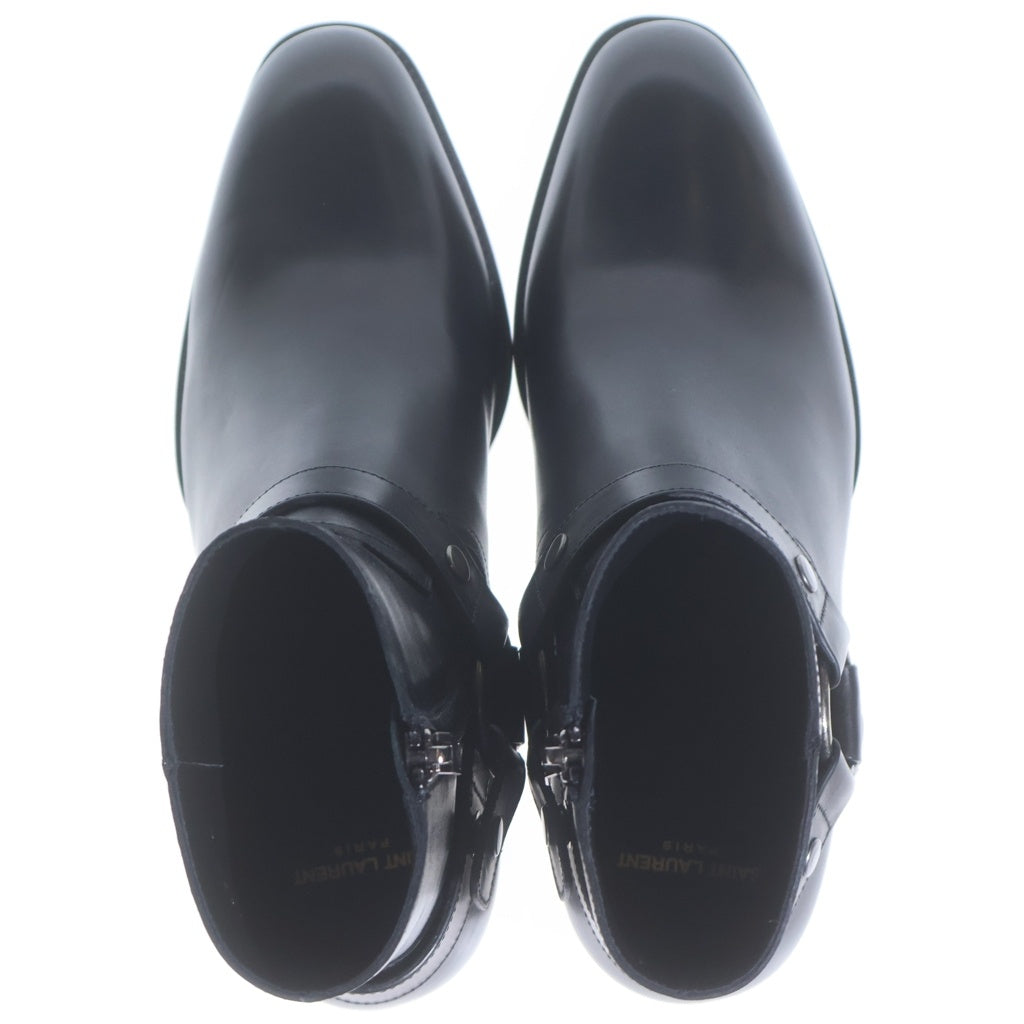 SAINT LAURENT PARIS(サンローランパリ) クラシック ワイアット ハーネス ブーツ レザー ブラック 681339