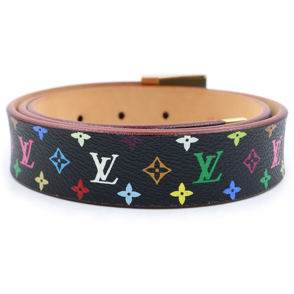 LOUIS VUITTON(ルイヴィトン) モノグラム・マルチカラー サンチュール キャレ ベルト ブラック PVC×レザー M9271 レディース