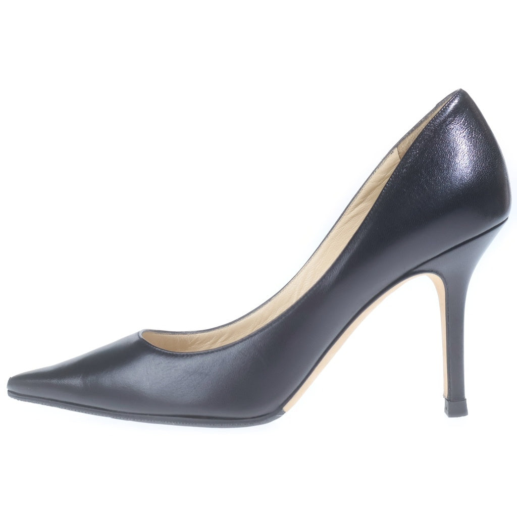 JIMMY CHOO(ジミーチュウ) AGNES アグネス レザー ポインテッドトゥ パンプス ピンヒール ハイヒール シューズ #35 ブラック レディース