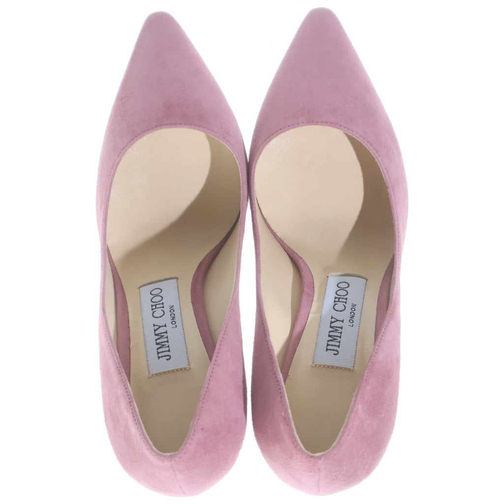 JIMMY CHOO(ジミーチュウ) ROMY85 ロミー85 スエード ポインテッドトゥ パンプス ピンヒール ハイヒール シューズ #35 ピンク レディース