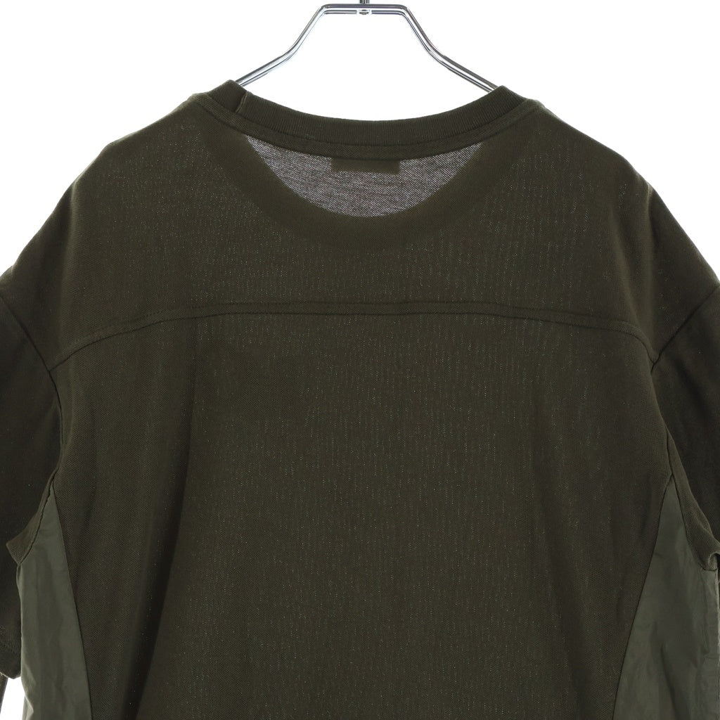 MONCLER(モンクレール) ABITO アビト ロゴ刺繍 コットン 半袖切替 ワンピース カーキ #M G10938I72310 レディース