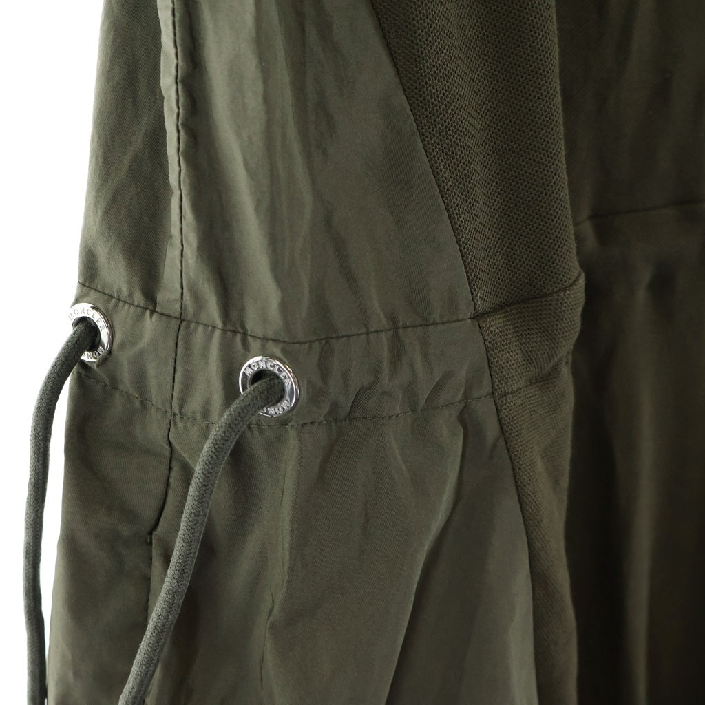 MONCLER(モンクレール) ABITO アビト ロゴ刺繍 コットン 半袖切替 ワンピース カーキ #M G10938I72310 レディース