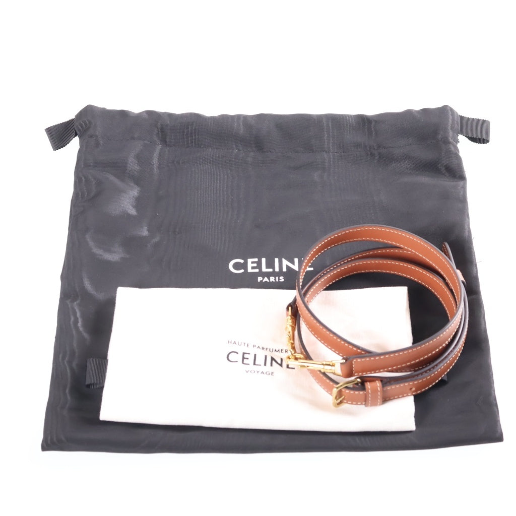 CELINE(セリーヌ) トリオンフ フォルコショルダーバッグ ハンドバッグ 2WAY ブラウン PVC×レザー 122652GTL.04LU レディース