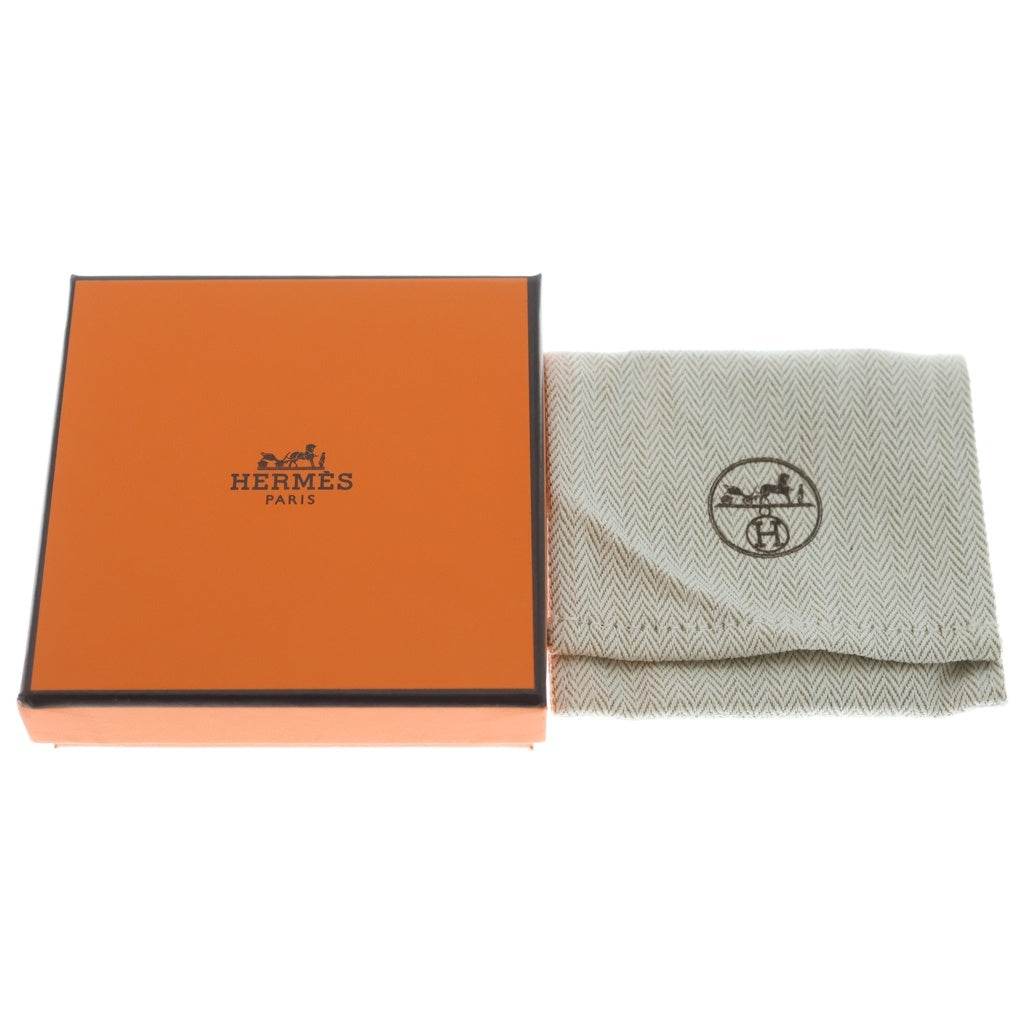 HERMES(エルメス) ループ グラン ピアス ジュエリー 両耳用 レザー ゴールド/ブラウン レディース